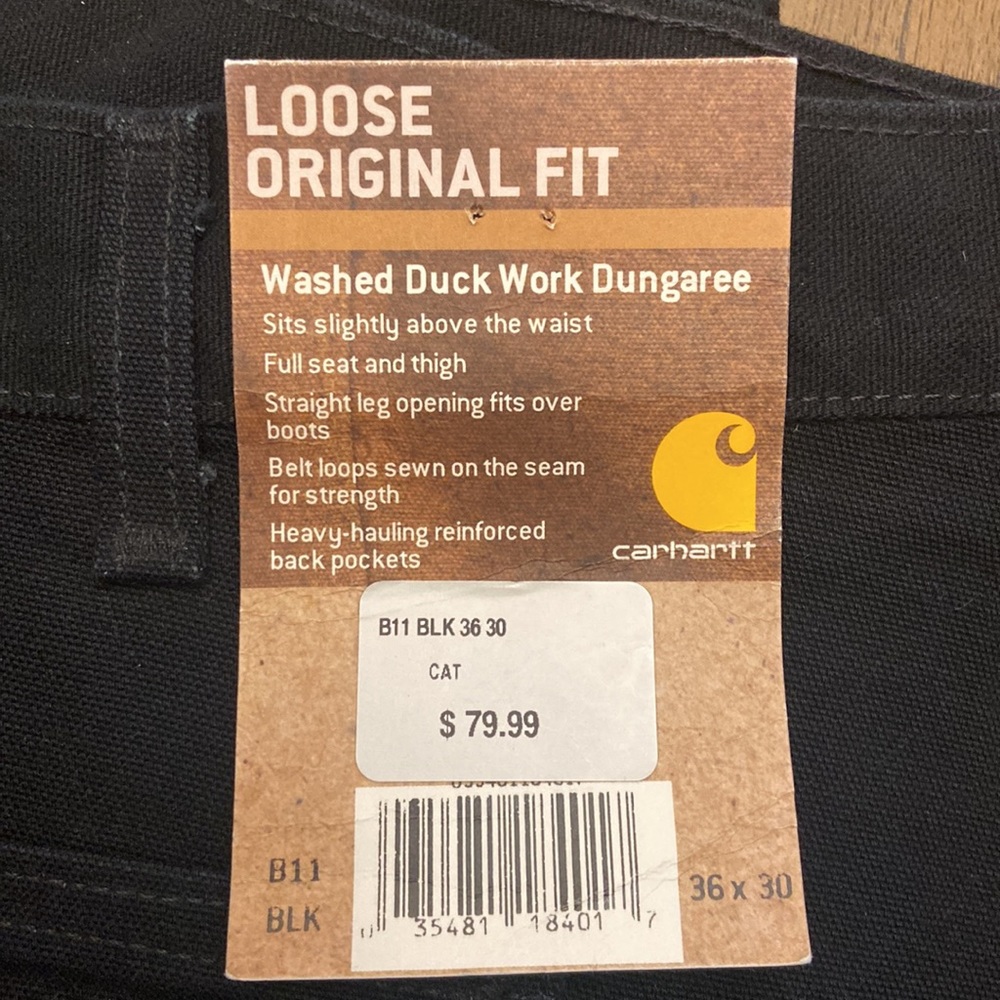 Carhartt loose original fit men’s pant. Brand new with tags. Size 36 x 30. - Picture 2 of 5